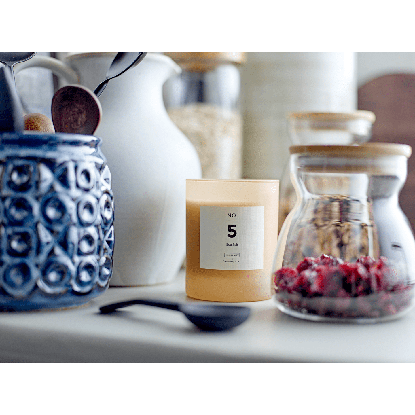 Bloomingville Nena Burk Med Lock Blå Stengods 1 l