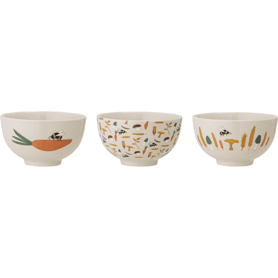 Bloomingville Harvest Skål Natur 3 Delar Ø11,5 cm