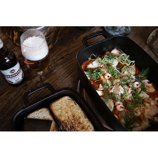 Satake Gjutjärnsgryta rektangulär