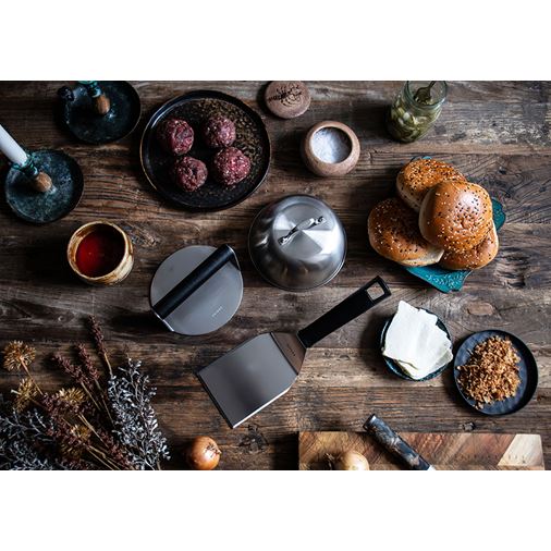 Satake Smash Burger Set, stainless steel