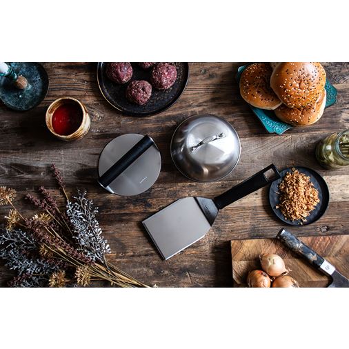Satake Smash Burger Set, stainless steel