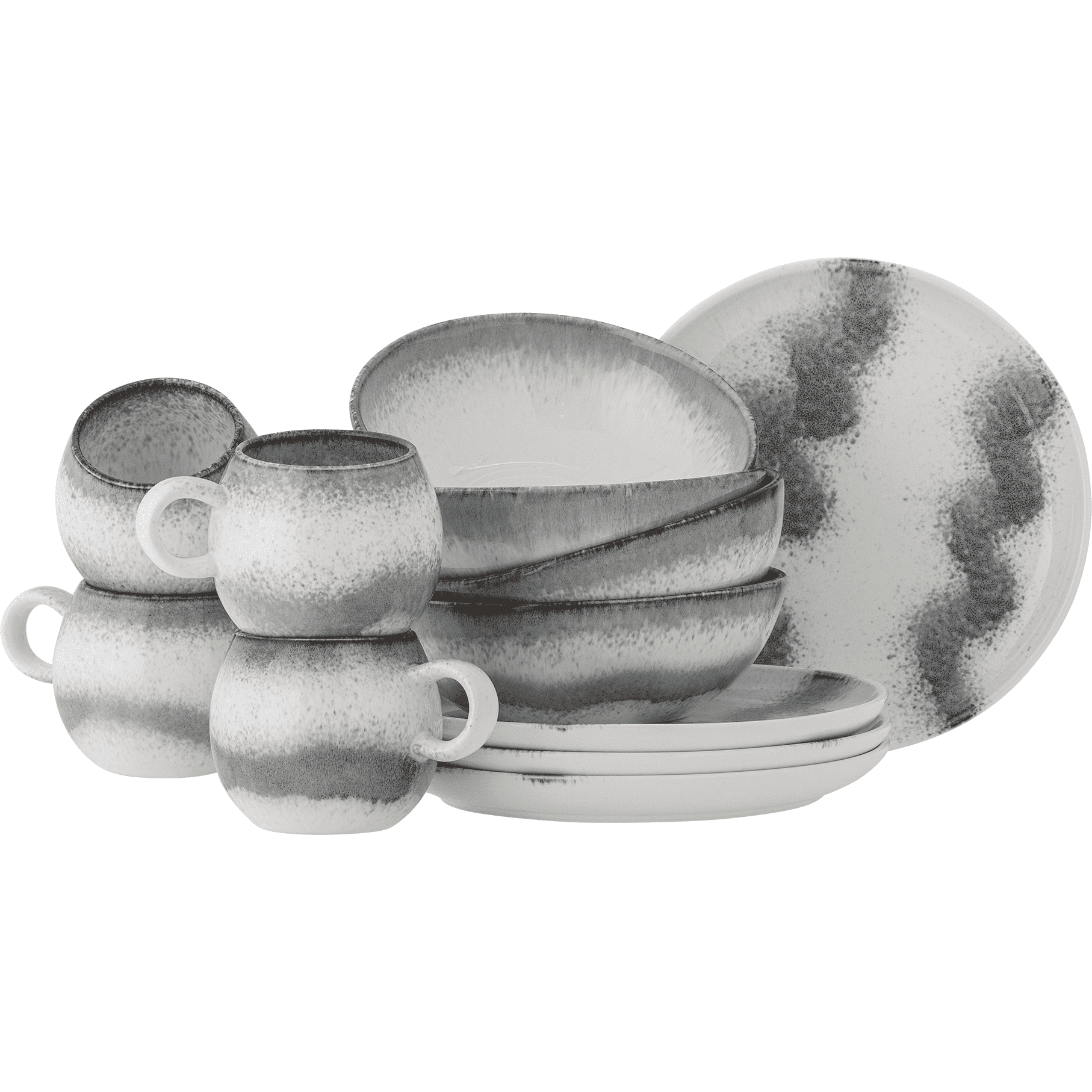 Bloomingville Paula Frukostset Grå Stengods