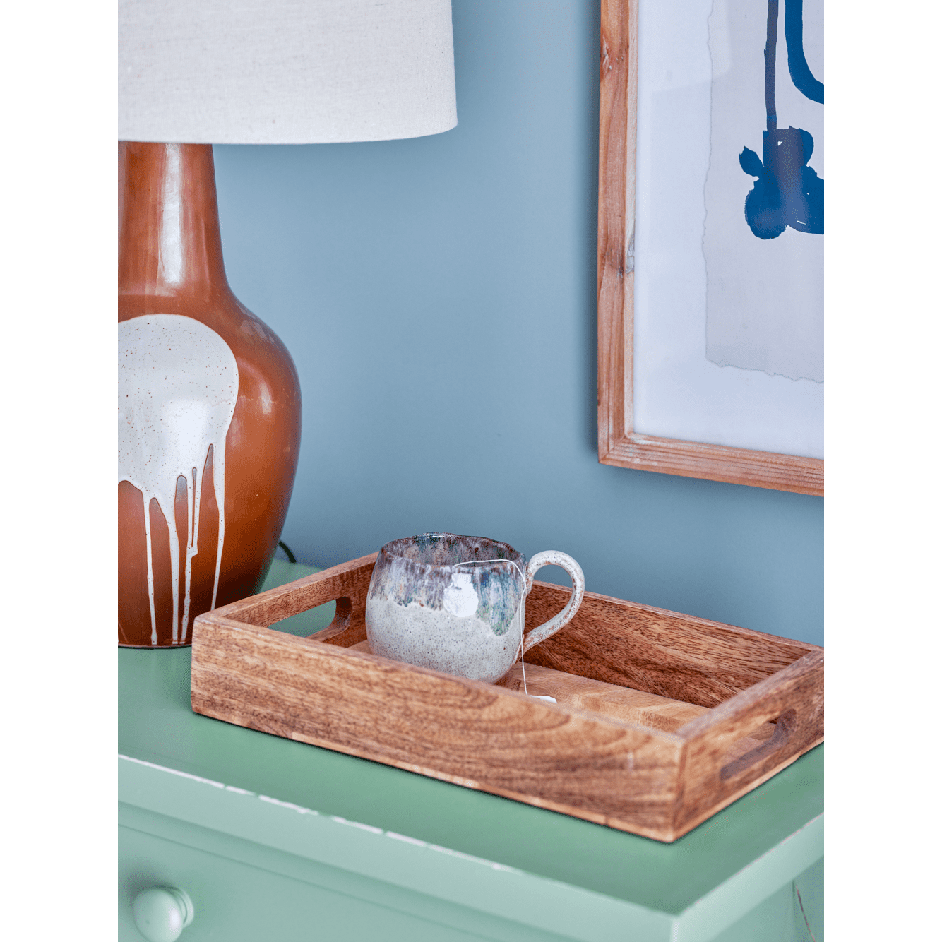 Bloomingville Katalyn Serveringsbricka Natur Mangoträ 30x20 cm (OKT)