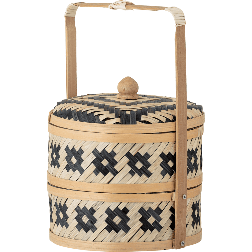 Bloomingville Nian Korg Med Lock Svart Sjögräs Ø20 cm