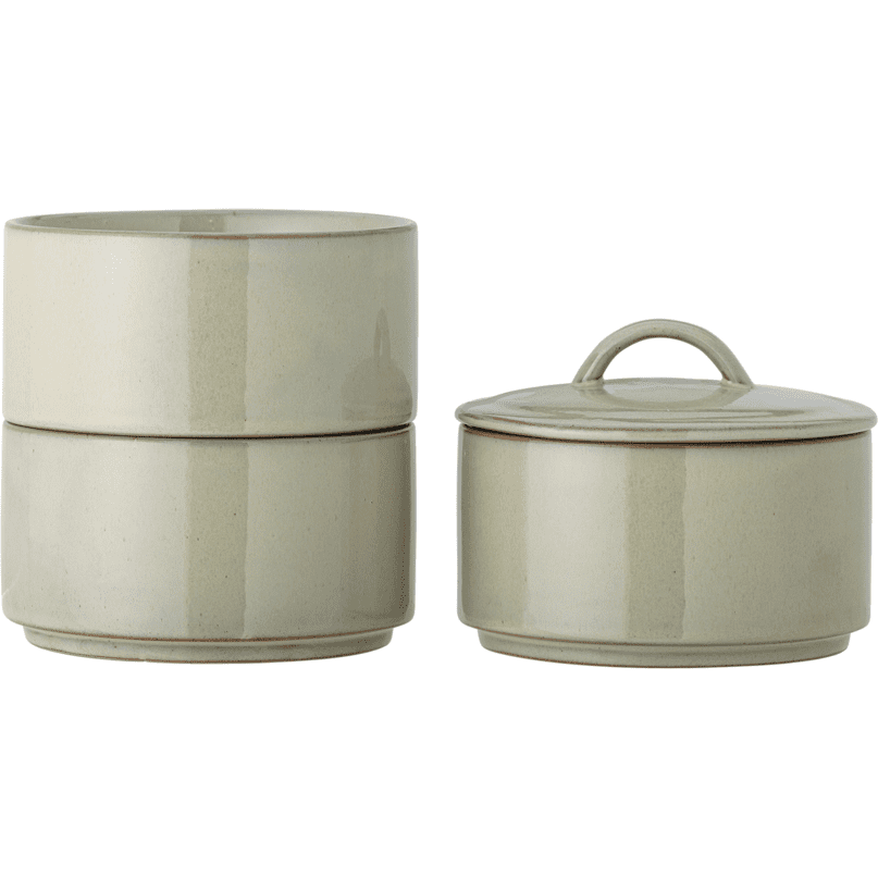 Bloomingville Ebba Burk Med Lock Grön Stengods ⌀15 cm (OKT)