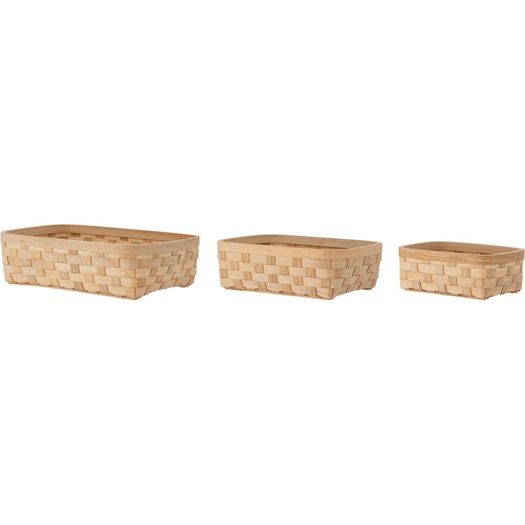 Bloomingville Wilja Brödkorg Natur Granträ 3 st