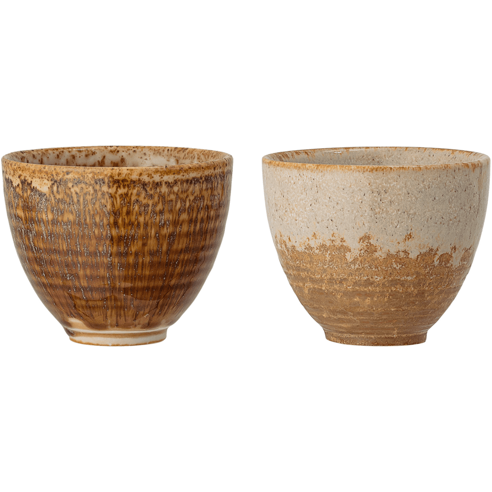 Bloomingville Willow Kopp Brun Stengods 2 st ⌀9,5 cm