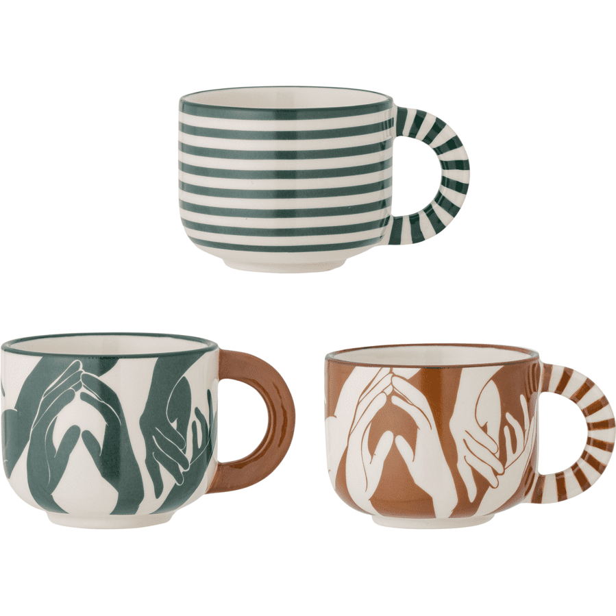 Bloomingville Carim Kopp Multi 6,5 cm 3 Delar