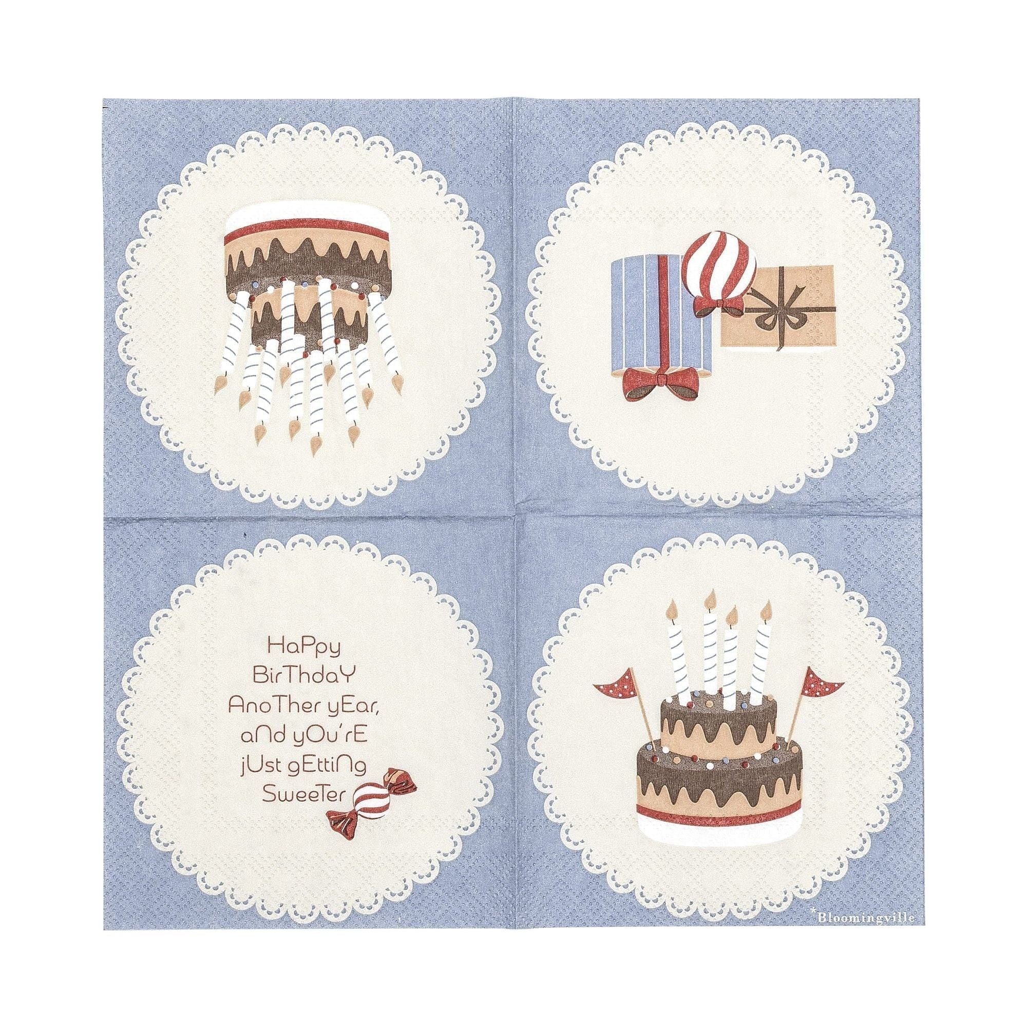 Bloomingville Oscar Servett Blå FSC Mix Papper 20-pack