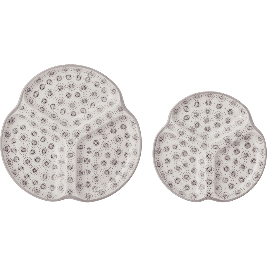 Bloomingville Elsa Bricka Grå Stengods 2 Delar