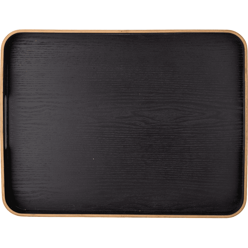 Bloomingville Leyton Bricka Svart Ek 50x38 cm