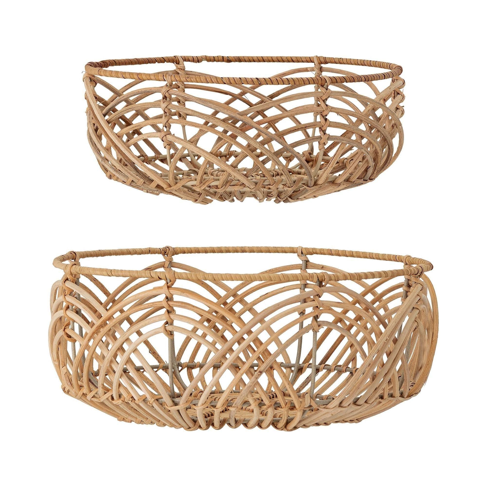 Bloomingville Anton Brödkorg Natur Rattan 2-pack