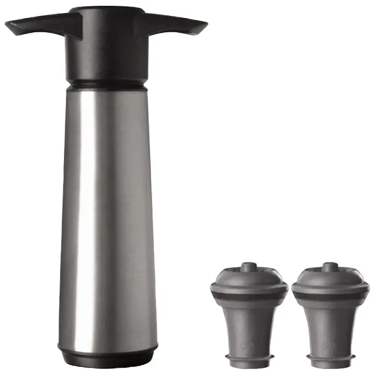 Vacu Vin Wine Saver & 2 Stopper Svart/Silver