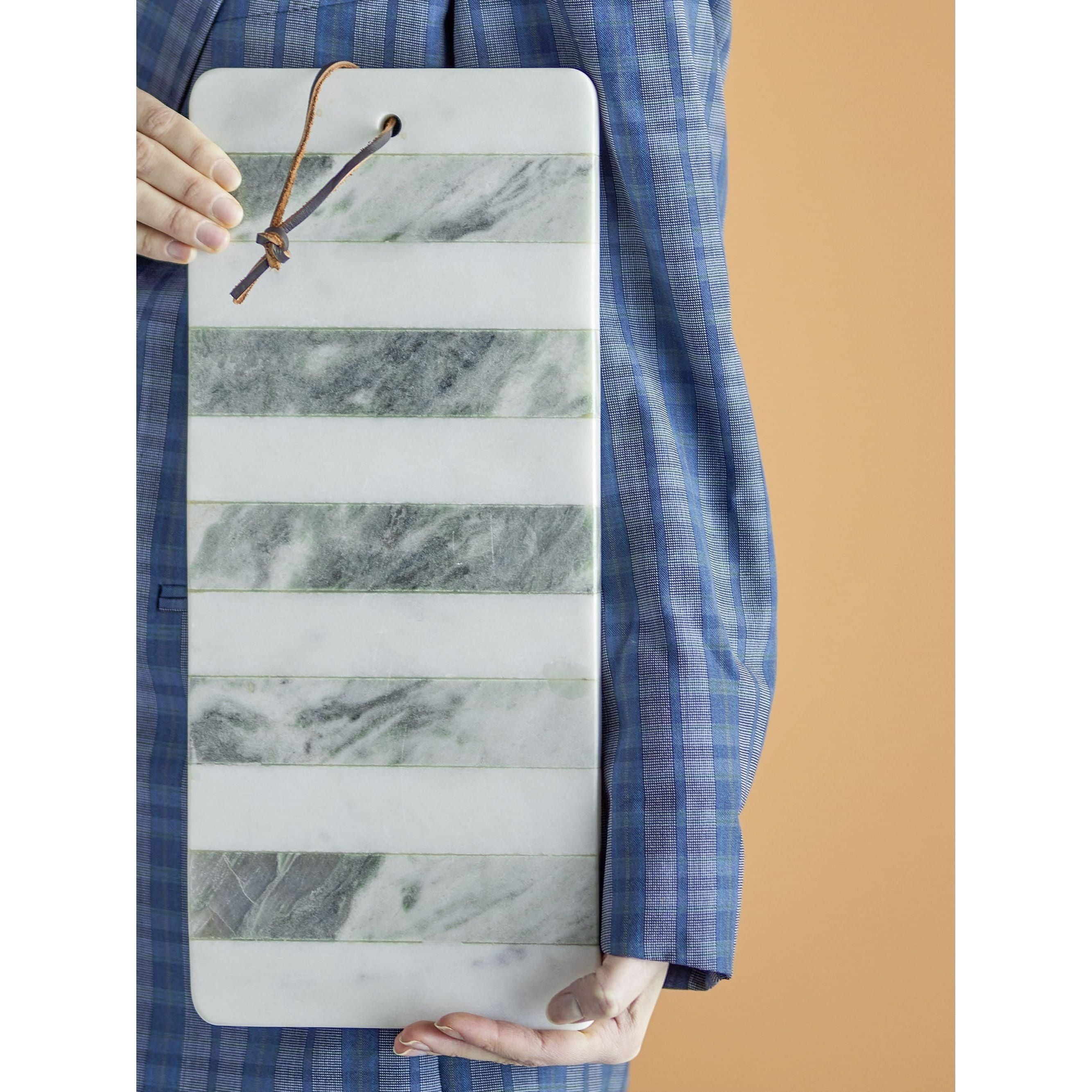 Bloomingville Alessio Skärbräda Vit Marmor 10,5x17,5 cm