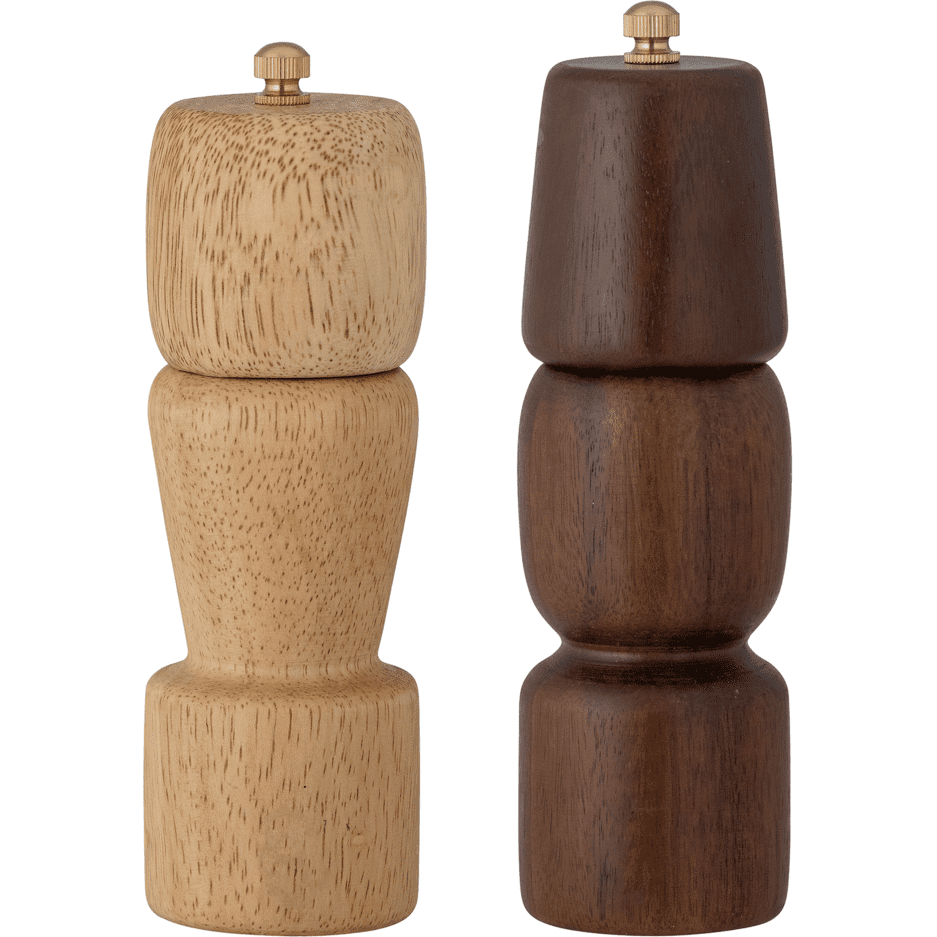 Bloomingville Sabri Salt- och Pepparkvarn Natur/Brun 2 Pack