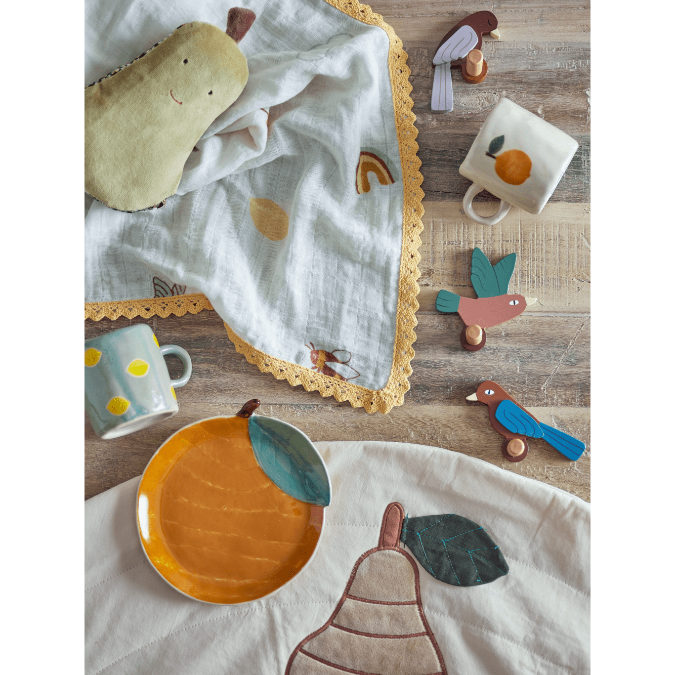 Bloomingville Agnes Tallrik Orange Stengods 16 cm