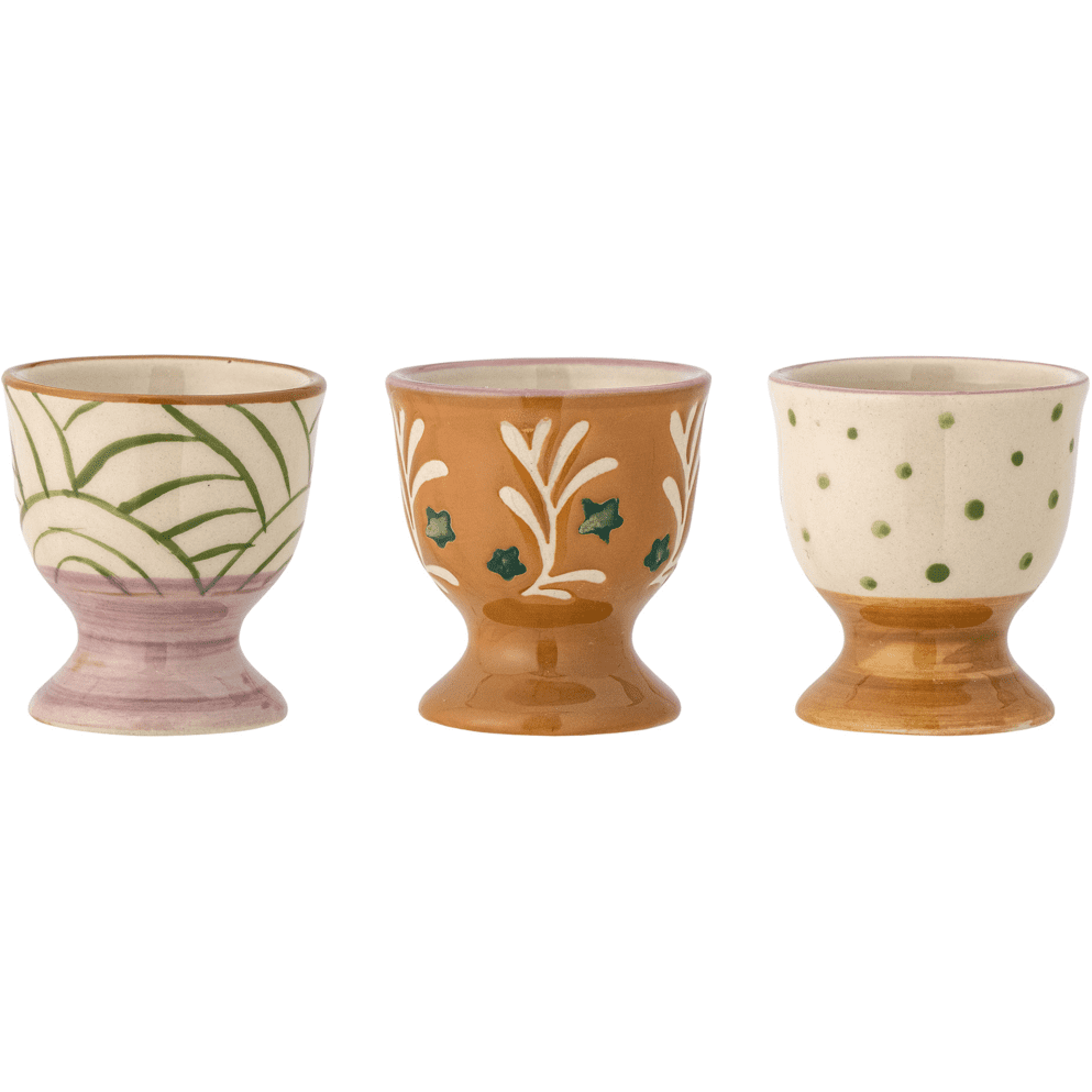 Bloomingville Vincent Äggkopp Brun Stengods 3 st