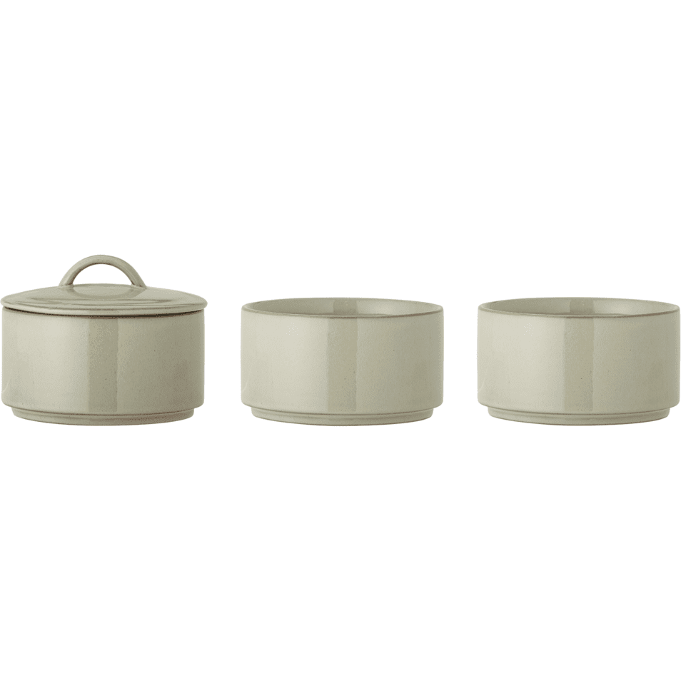 Bloomingville Ebba Burk Med Lock Grön Stengods ⌀15 cm (OKT)
