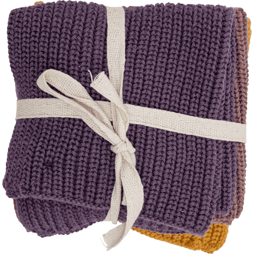 Bloomingville Ninna Disktrasa Lila Bomull 3 Pack