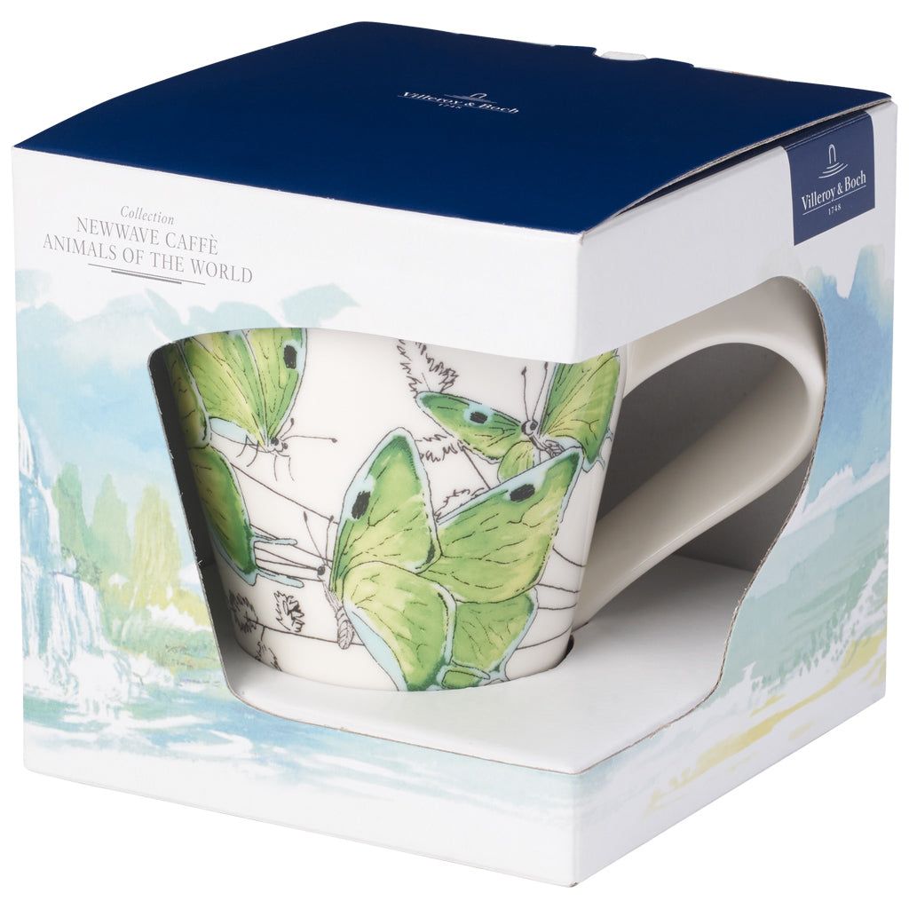 Villeroy & Boch NewWave Caffè Grön snårblåvinge Mugg (presentförpackning) 24 cl