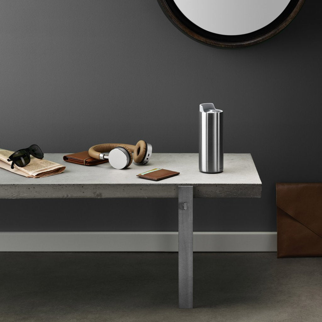 Eva Solo Termosmugg URBAN TO GO 350 ml, marmorerad grått lock, rostfritt stål