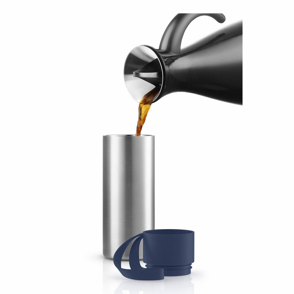 Eva Solo Termosmugg TO GO 350 ml, marinblått lock, rostfritt stål