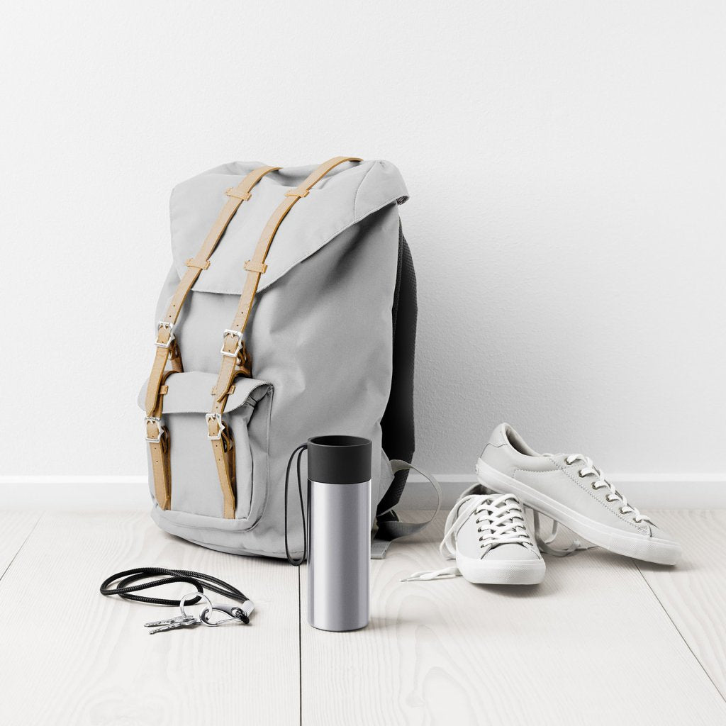 Eva Solo Termosmugg TO GO 350 ml, grått lock, rostfritt stål