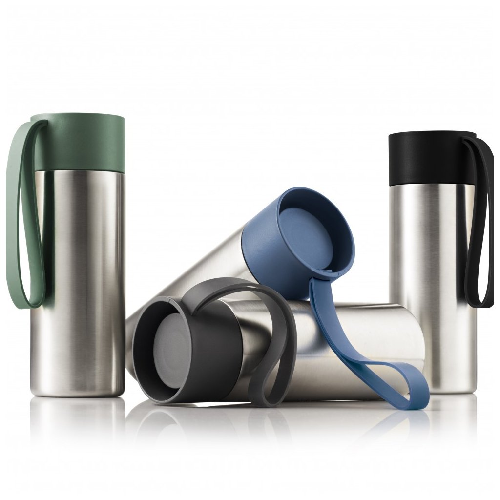 Eva Solo Termosmugg TO GO 350 ml, grått lock, rostfritt stål