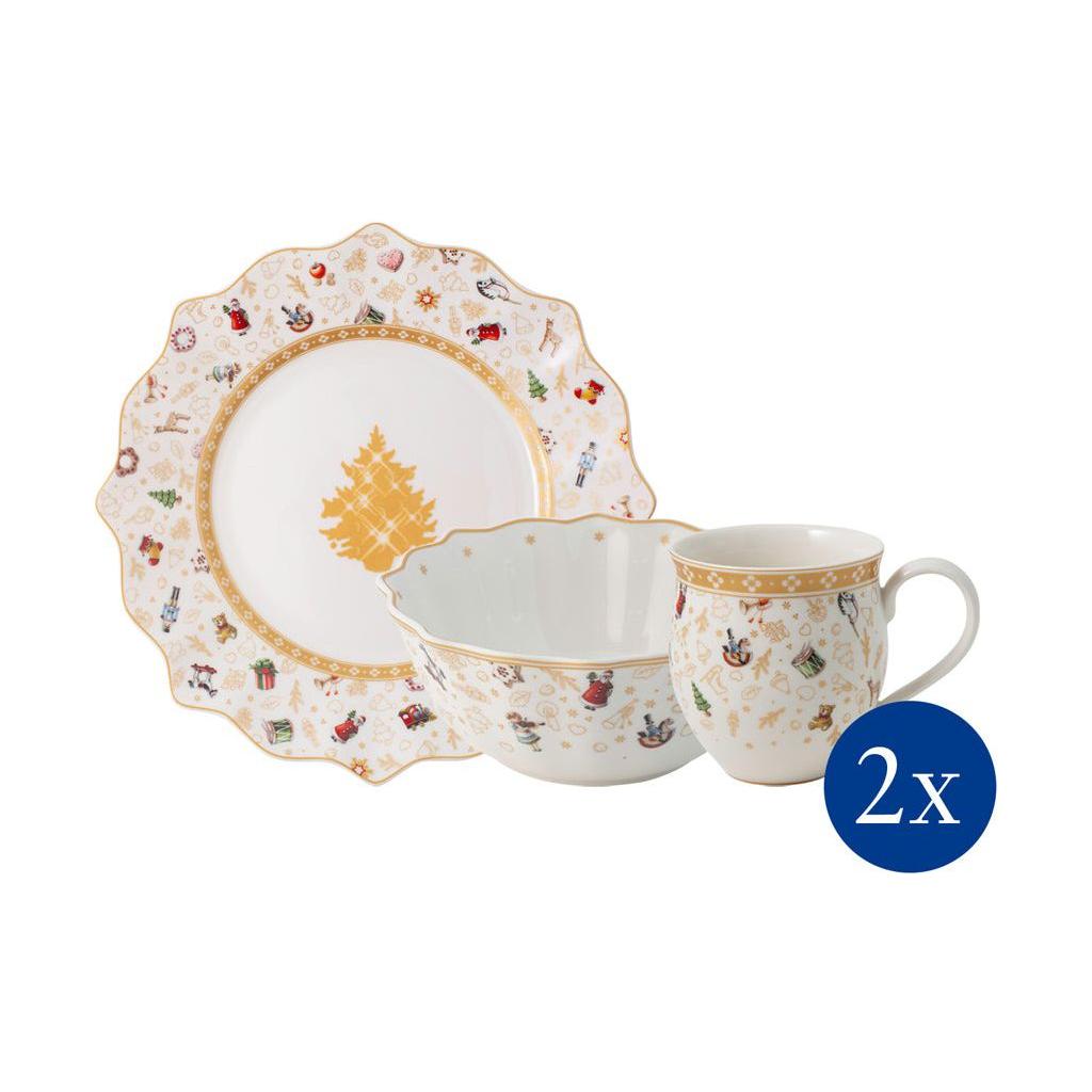 Villeroy & Boch Toy's Delight Frukost för 2, Jubileumsutgåva, 6 delar.