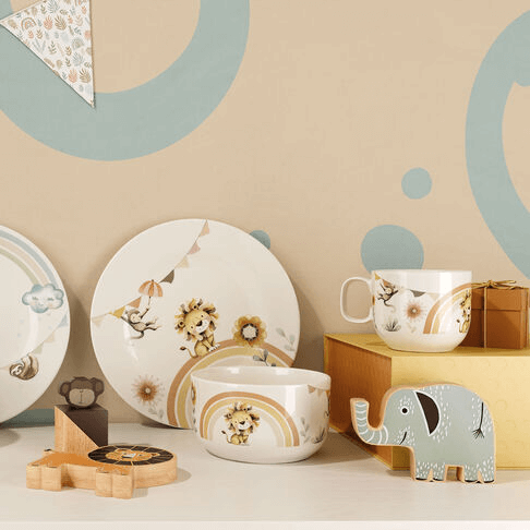 Villeroy & Boch Boho Kids Roar Like A Lion Barnservis 3 delar flerfärgad