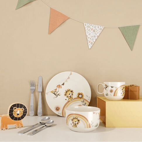 Villeroy & Boch Boho Kids Roar Like A Lion Barnservis 7 delar flerfärgad