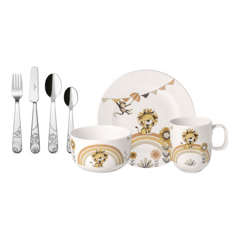 Villeroy & Boch Boho Kids Roar Like A Lion Barnservis 7 delar flerfärgad