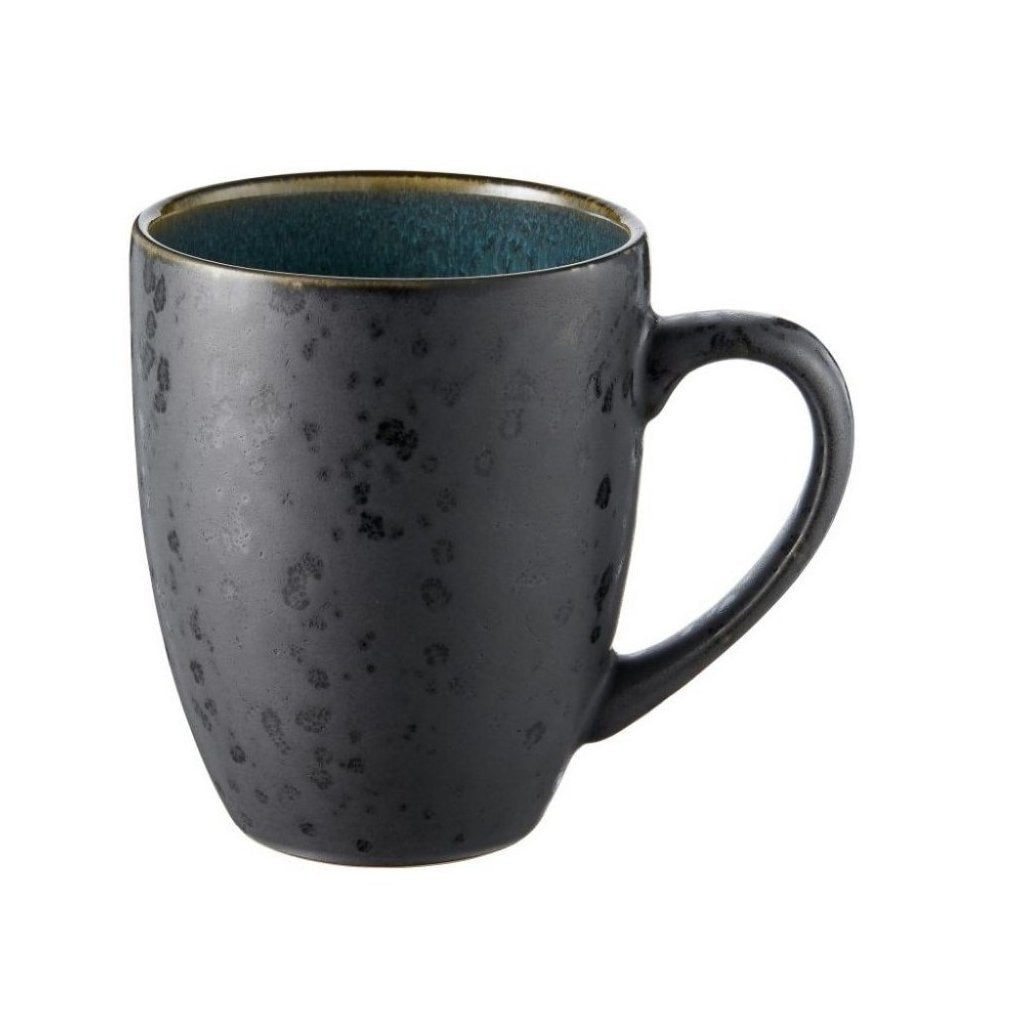 Bitz Mugg 300 ml, svart / grön, stengods