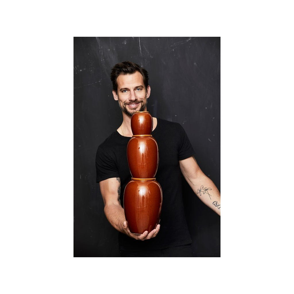 Bitz Vas 20 cm, bärnstensfärgad