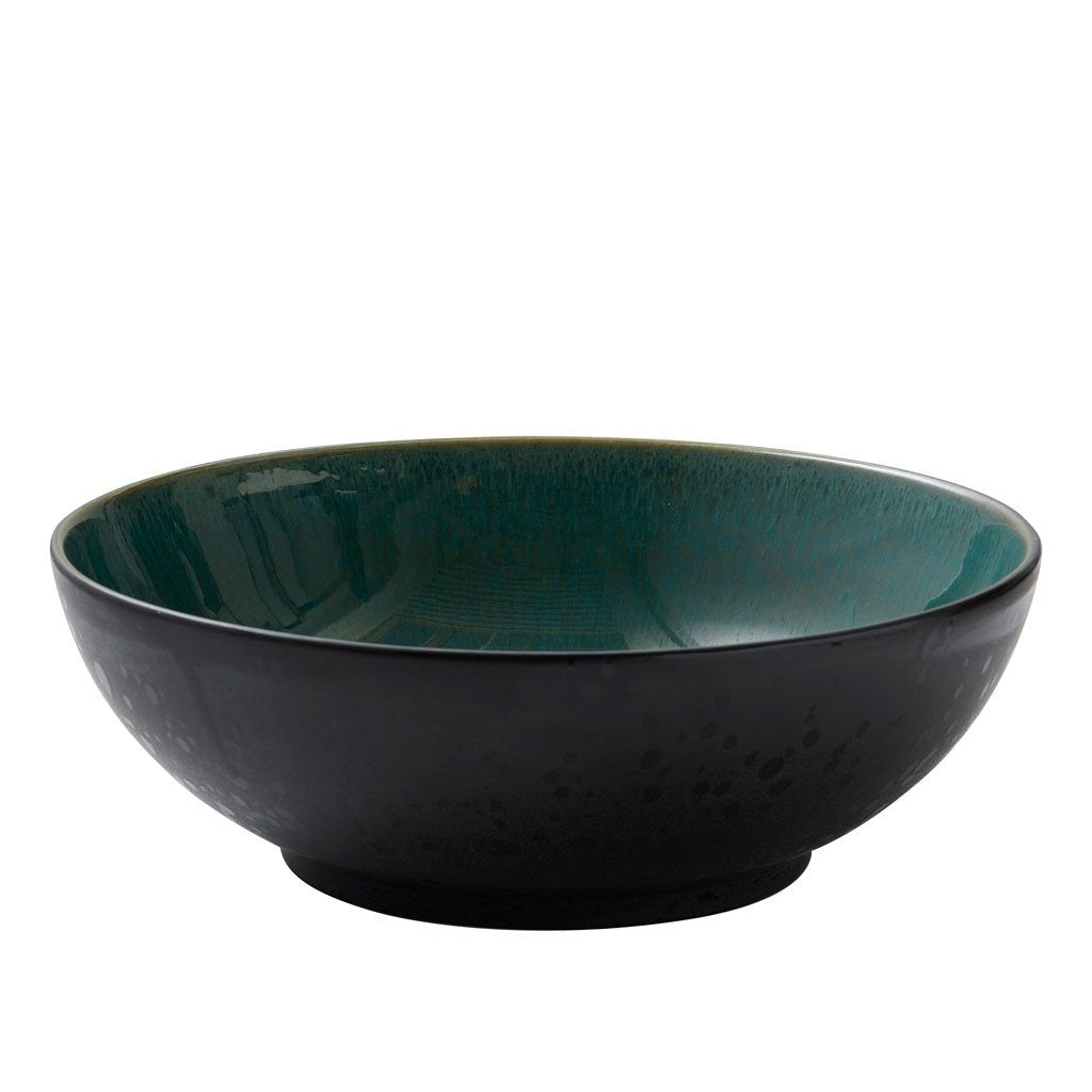 Bitz Skål för sallad 30 cm, svart / grön
