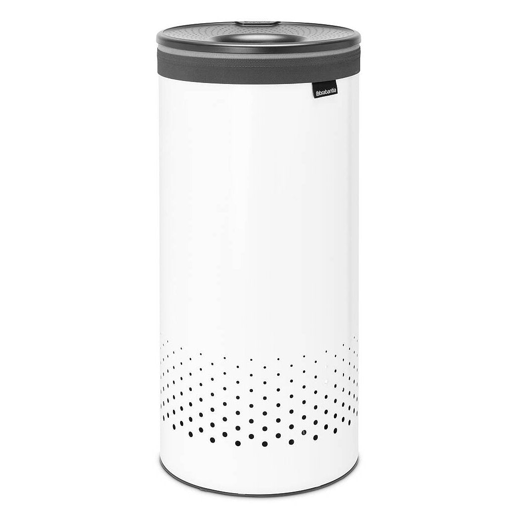Brabantia Tvättkorg 35 l, med plastlock, vit