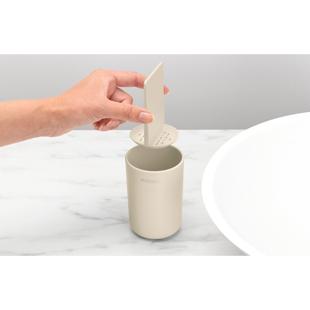 Brabantia Mugg för tandborstar RENEW, mjukt beige