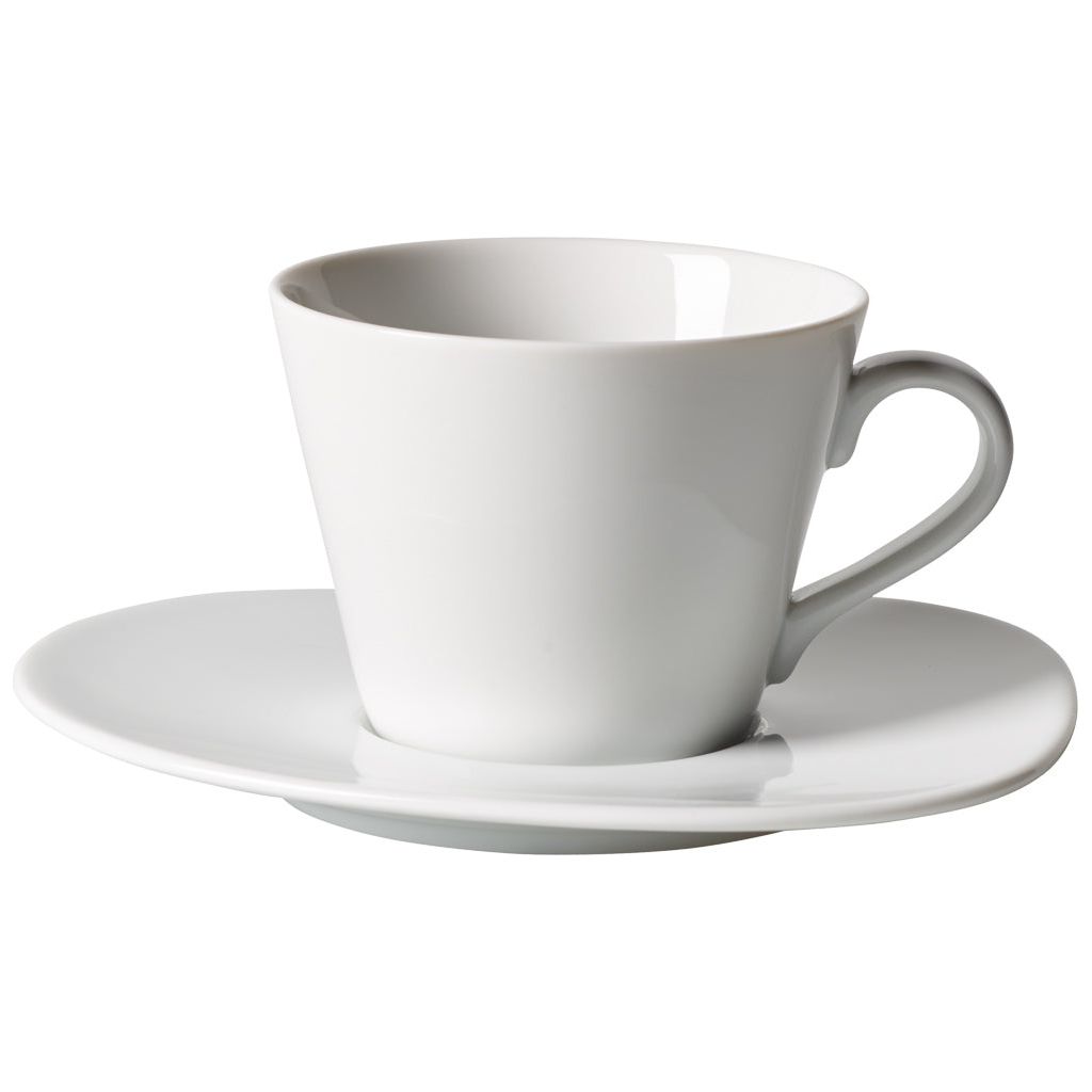 Villeroy & Boch Organic Vit Kaffekopp med fat 163 mm