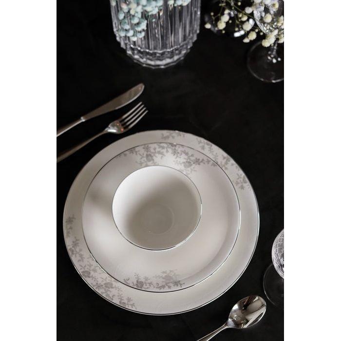 royal porcelain Angelina Platinum Djup tallrik 23,5 cm Vit