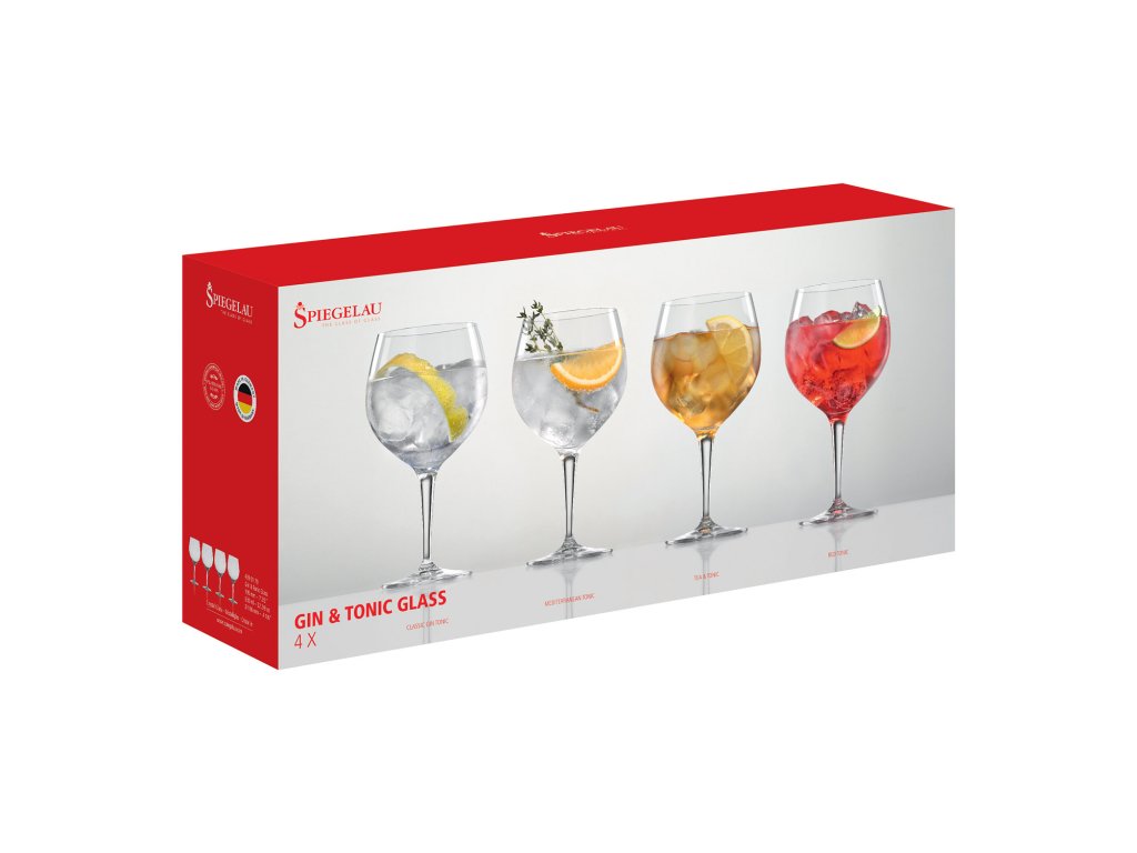 Spiegelau Gin och tonic-glas SPECIAL GLASSES GIN & TONIC STEMMED, set i 4 delar, 630 ml