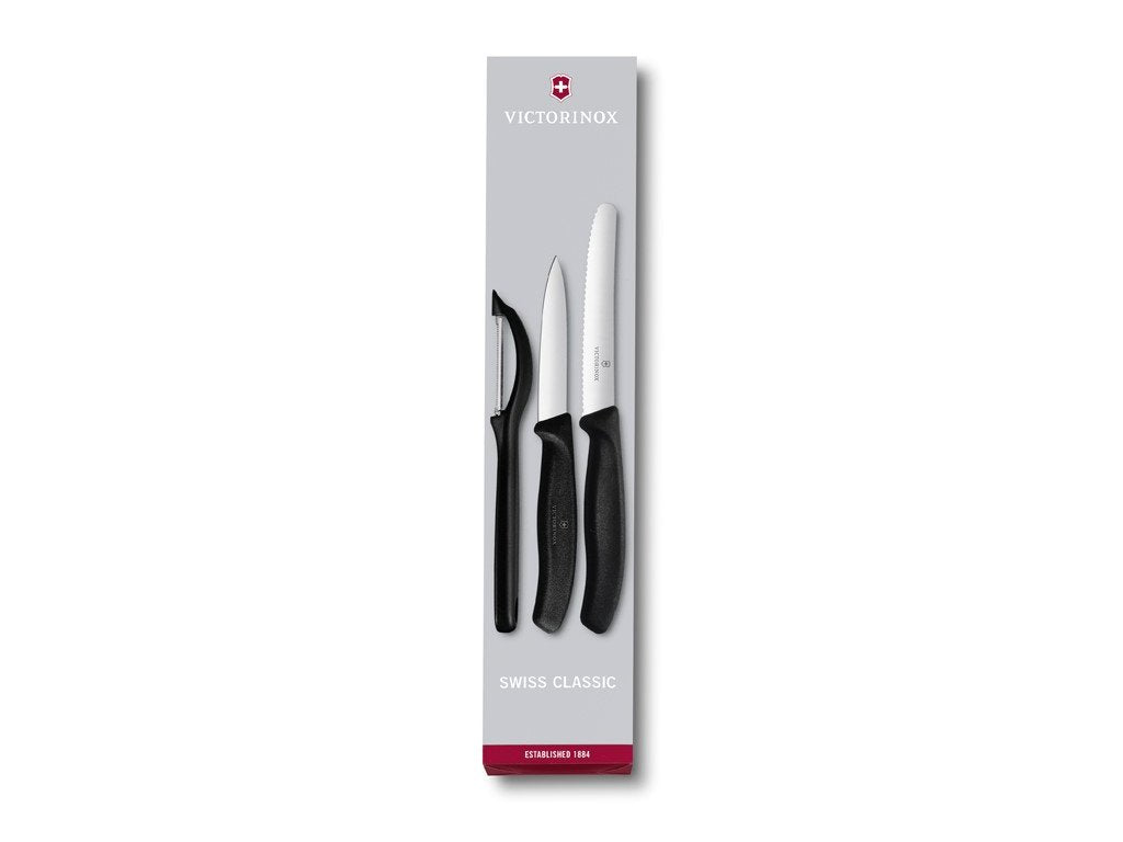 Victorinox Knivset, 3 st, med grönsaksskalare