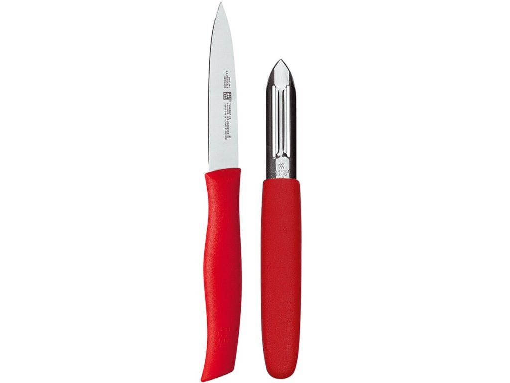 ZWILLING Skalkniv och grönsaksskalare TWIN GRIP, röd, Zwilling