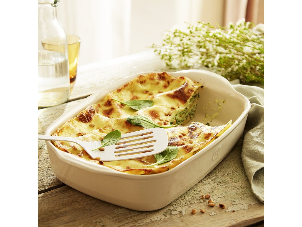 Emile Henry Ugnsform rektangulär 30 cm 1,55 L kräm