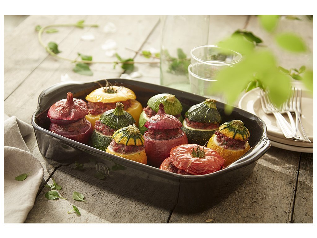 Emile Henry Ugnsform rektangulär 30 cm 1,55 L kräm