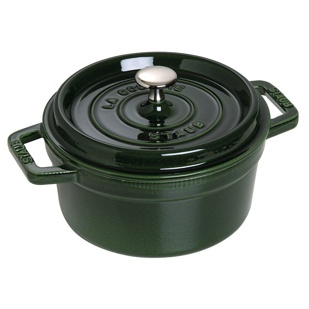 Staub Gryta COCOTTE 26 cm, med ångkokare, basilika, gjutjärn