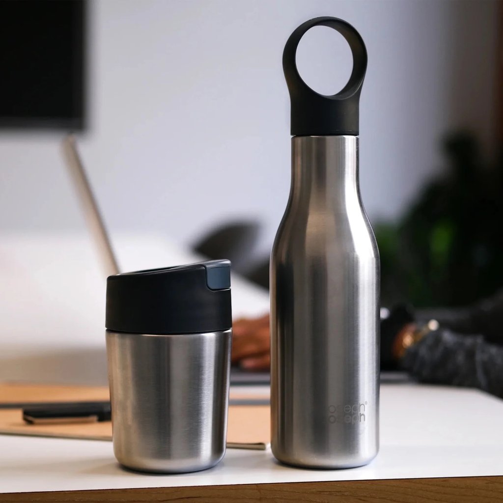 Joseph Joseph Termosflaska LOOP&SIPP 81129 500 ml, med termomugg 340 ml, blå, rostfritt stål