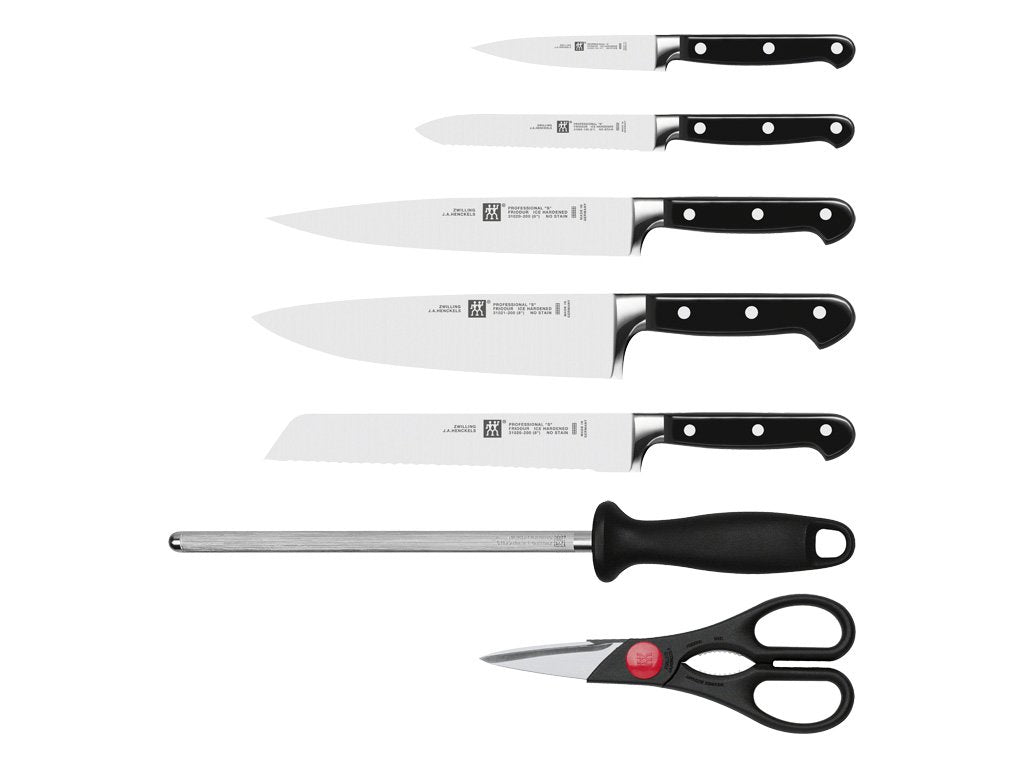 ZWILLING Knivblockset PROFESSIONAL "S", 8 st, med knivslip och sax, Zwilling