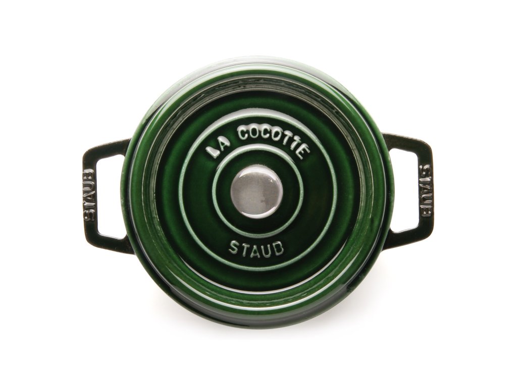 Staub Gryta 26 cm, rund, basilika, gjutjärn