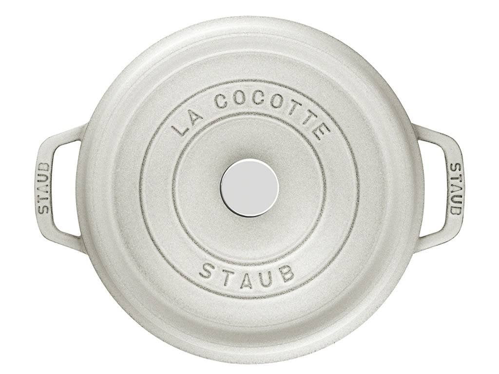 Staub Gryta COCOTTE 28 cm, rund, vit tryffel, gjutjärn