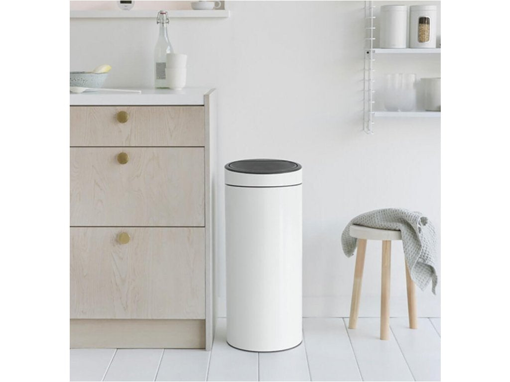 Brabantia Soptunna med trycklock TOUCH BIN NY 30 l, vit